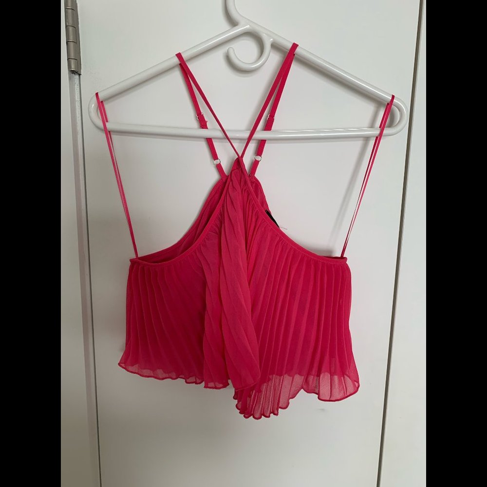 Shades of Pink Flowy Crop Top and Maxi Skirt Set - Picture 3 of 3
